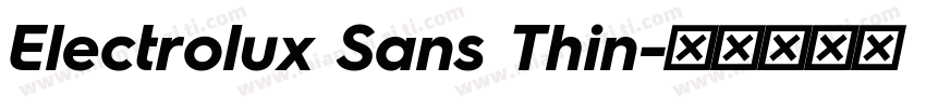 Electrolux Sans Thin字体转换